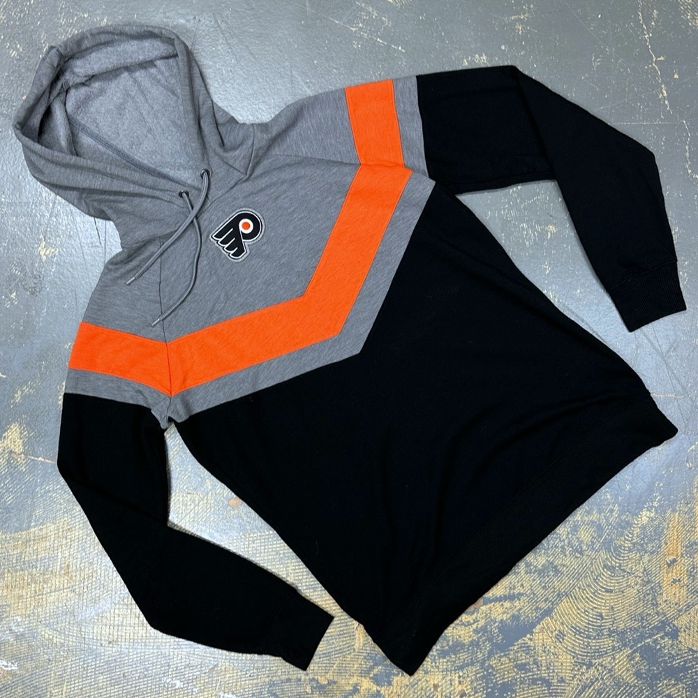 Philadelphia Flyers NFL Pull Over Hooded Sweater Medium Hockey